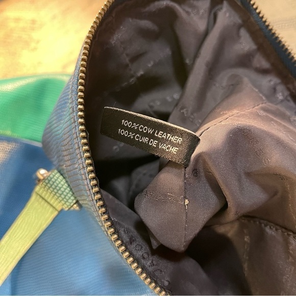 Marc by Marc Jacobs Blue/Green Lizard Stamped Leather Take Me Tote - Picture 8 of 16